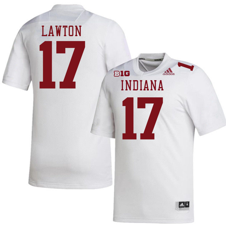 #17 Ty Son Lawton Indiana Hoosiers Football Jeresys College Apparels,Uniforms Stitched-White